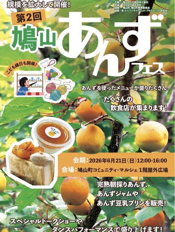 鳩山あんずフェスチラシ表面