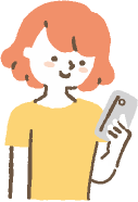 スマホを見るイラスト