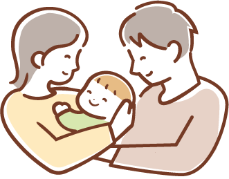 子育てをするイラスト