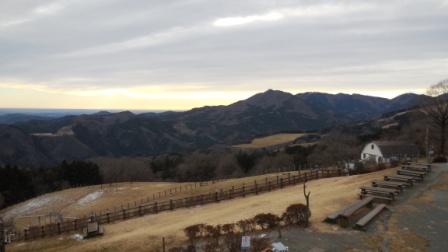 牧場の冬風景