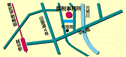  越谷県税事務所の案内図