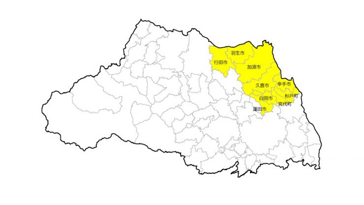 利根地域管内の地図