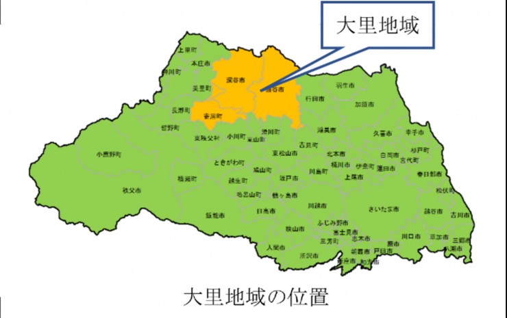 大里地域の位置図