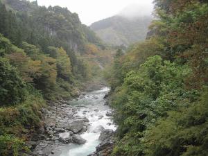 大血川橋上流の風景