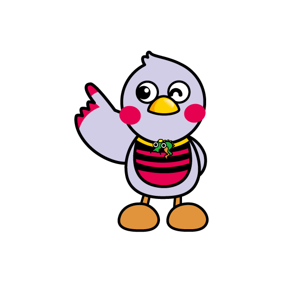 ウインクをするさいたまっちの画像（コピーライト記載例）