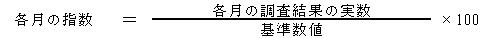 各月の指数算出式